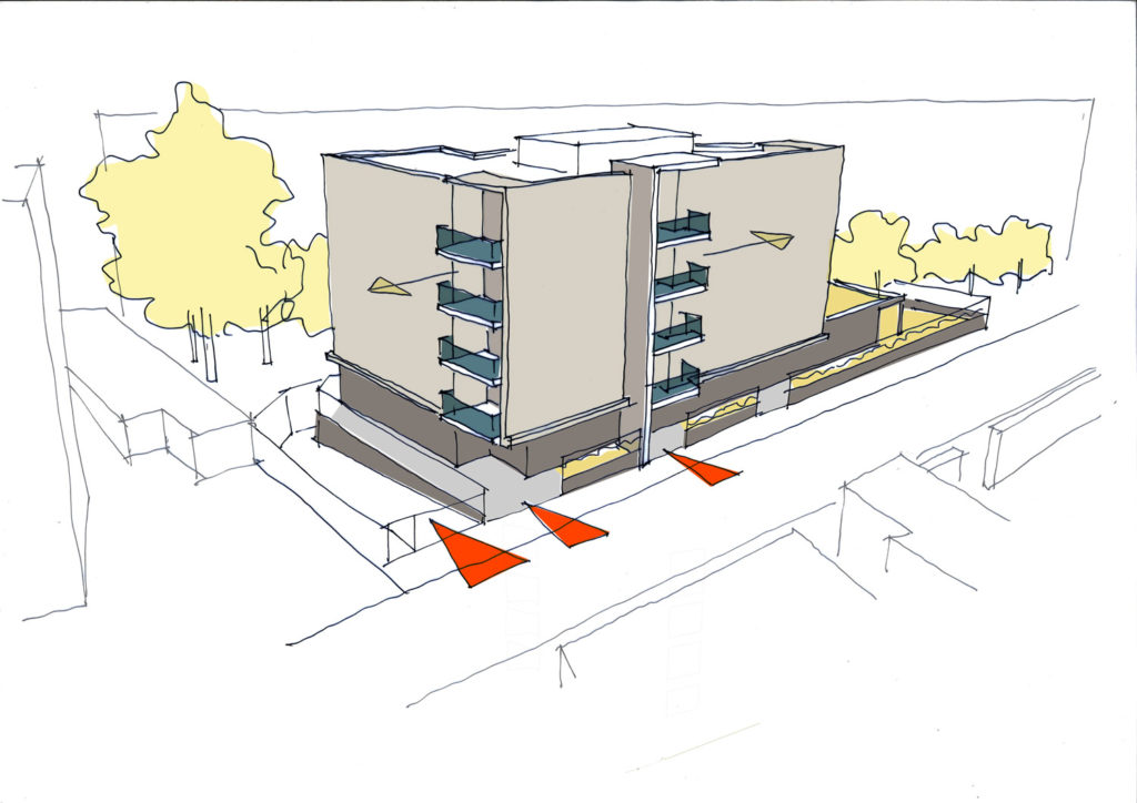 Axe Architecture - Agence d'architecture à Lyon - Plan croquis projet Théorème