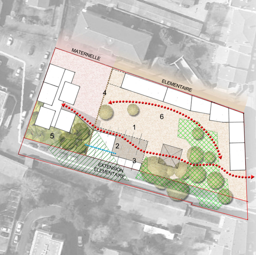 Axe Architecture - Agence d'architecture à Lyon - Plans du projet École la Petite Favorite - réhabilitation